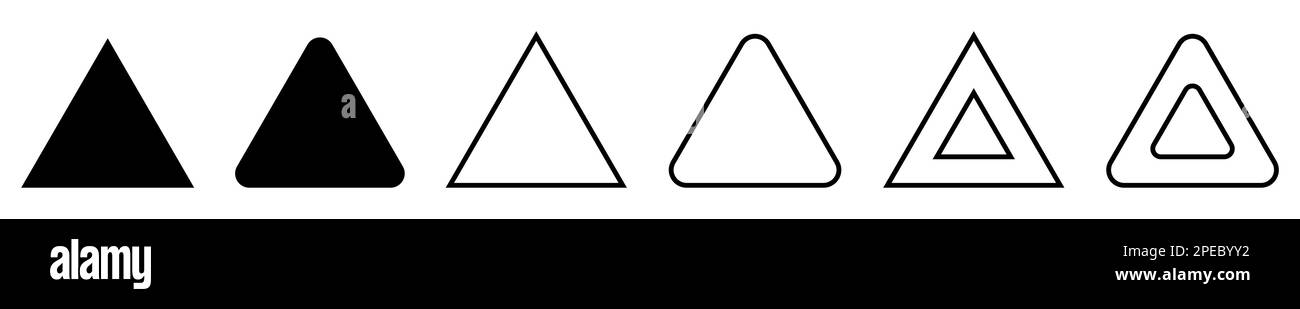 Ensemble d'icônes de triangle. Illustration vectorielle Illustration de Vecteur