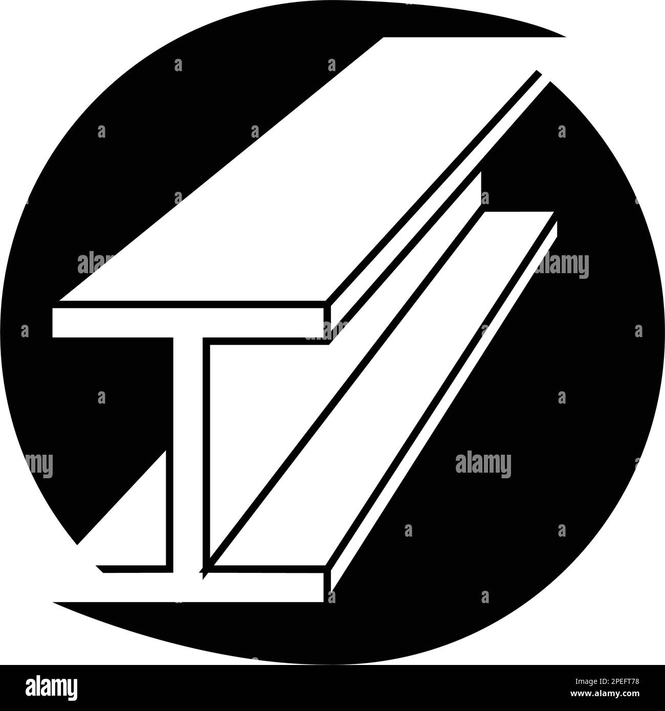 Icône de vecteur de produit en acier. Je forme profil et long. Cet alliage de fer est constitué de carbone et d'une résistance à la traction élevée. Utiliser comme poutre, cadre, poutre ou str Illustration de Vecteur