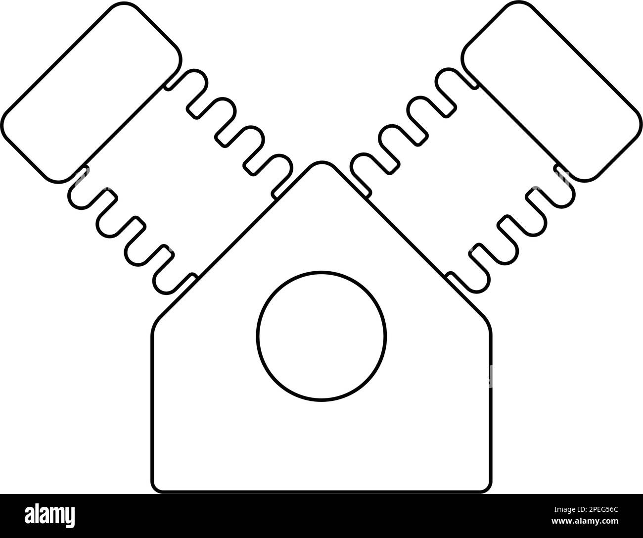 design simple d'illustration d'icône de compresseur Illustration de Vecteur