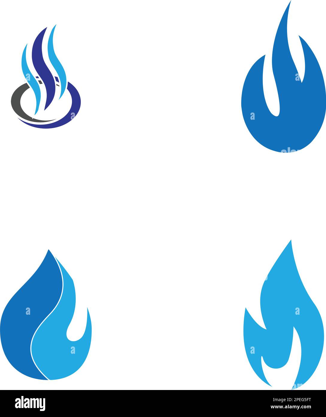 logo de flamme bleue Illustration de Vecteur