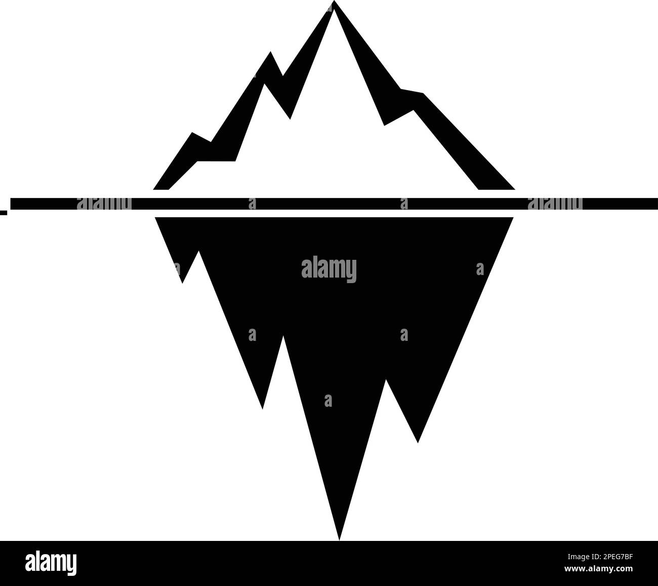 illustration simple de l'icône iceberg Illustration de Vecteur