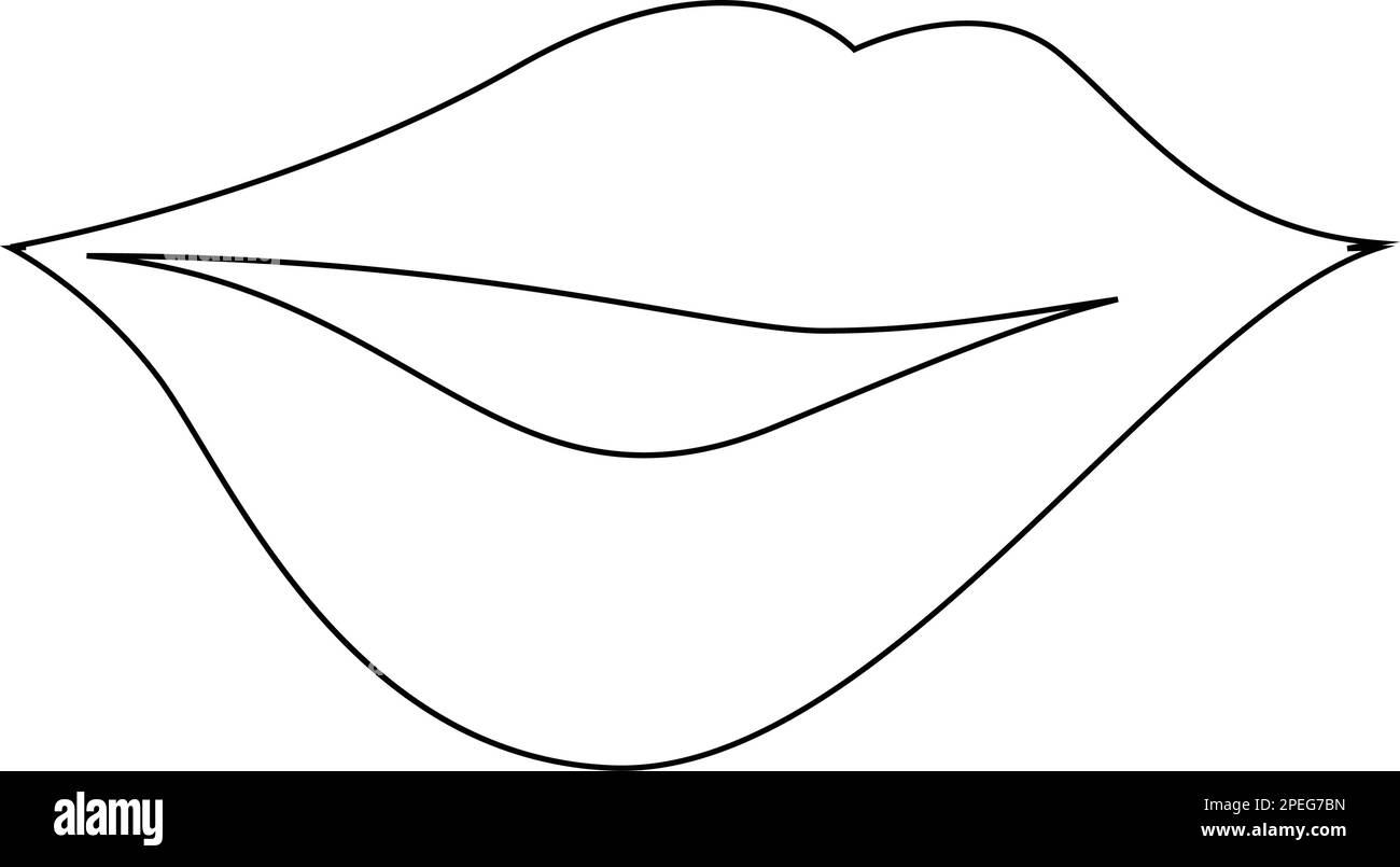 icône de lèvres ou symbole de signe de logo vektor illustration, haute qualité noir style vektor icônes Illustration de Vecteur
