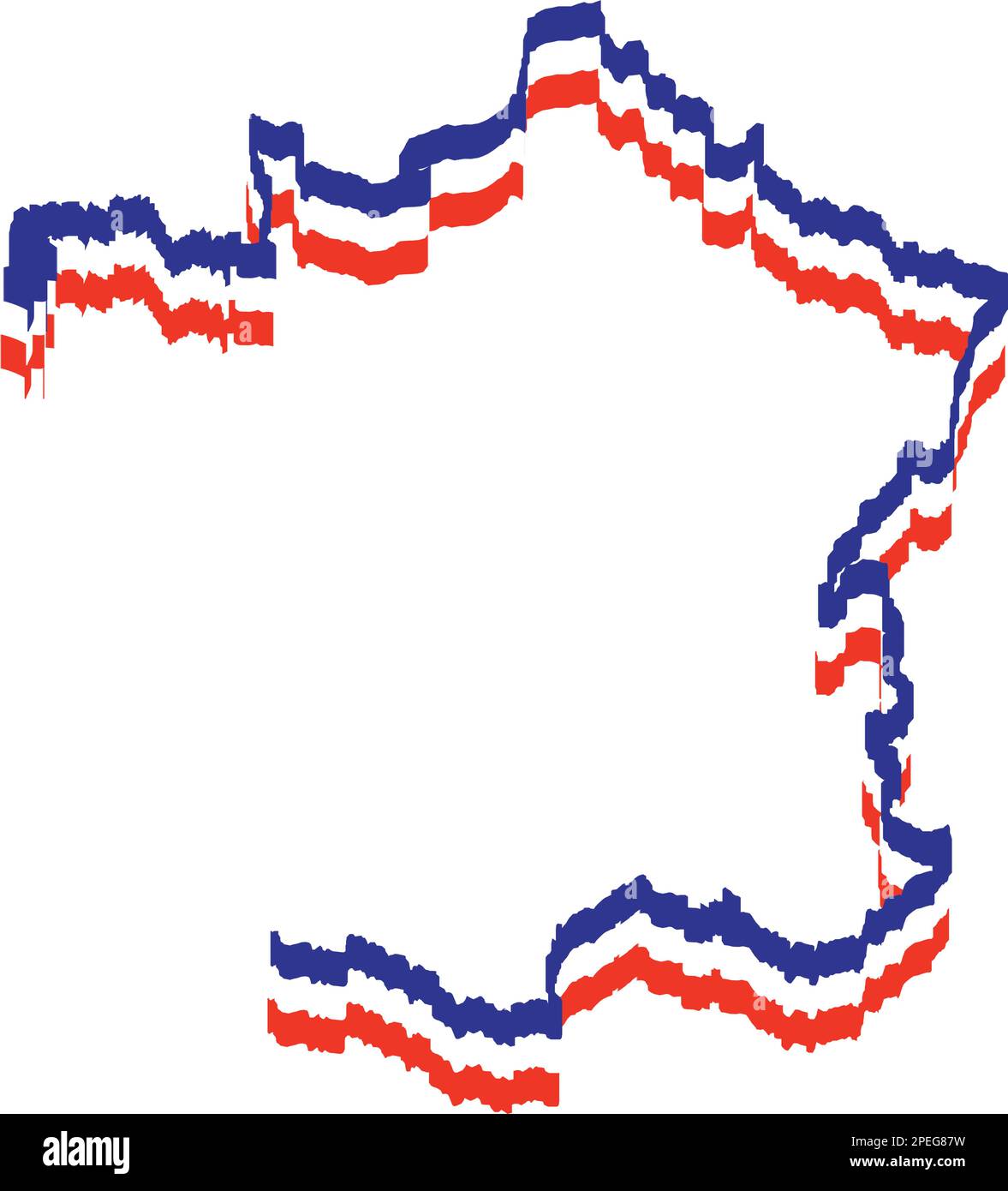 design d'illustration du logo france map Illustration de Vecteur