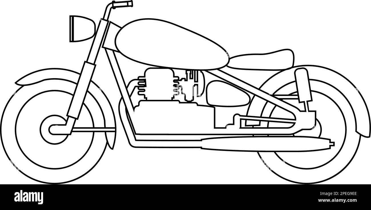 motif vektor emblématique de la moto vintage Illustration de Vecteur