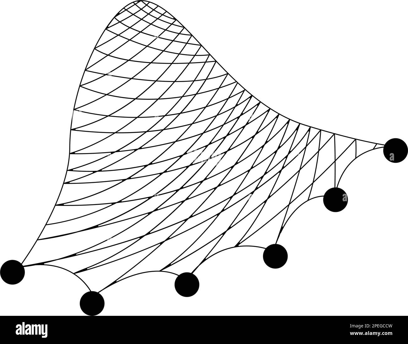 Symbole d'illustration d'icône de vecteur de filet de poisson pour le Web et le design Illustration de Vecteur