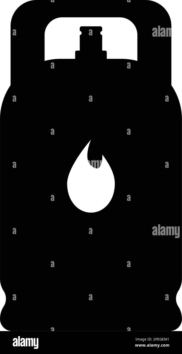 Icône de bouteille GPL, icône de bouteille de gaz de pétrole liquéfié Illustration du vecteur Illustration de Vecteur