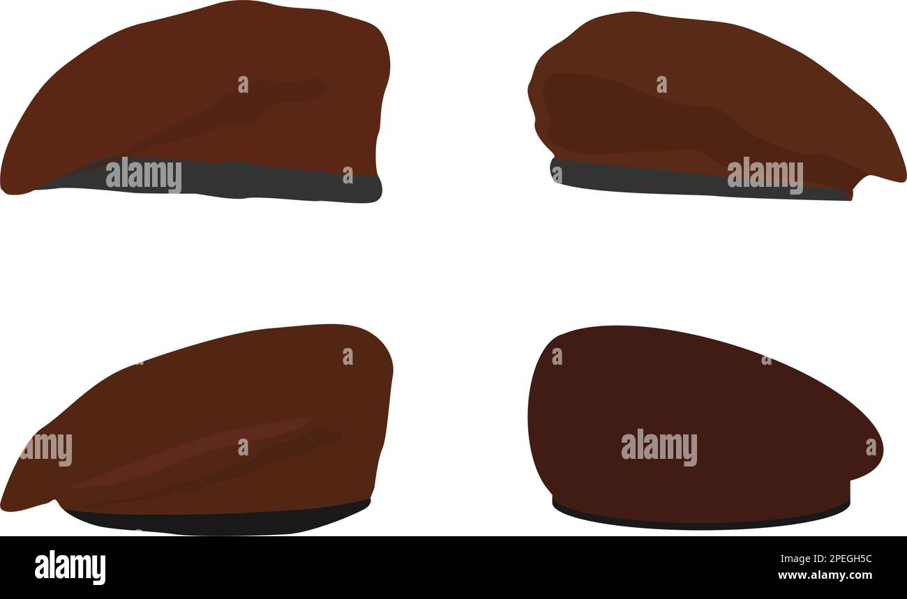 Modèle vectoriel d'icône de logo de chapeau de béret de scout garçon Illustration de Vecteur