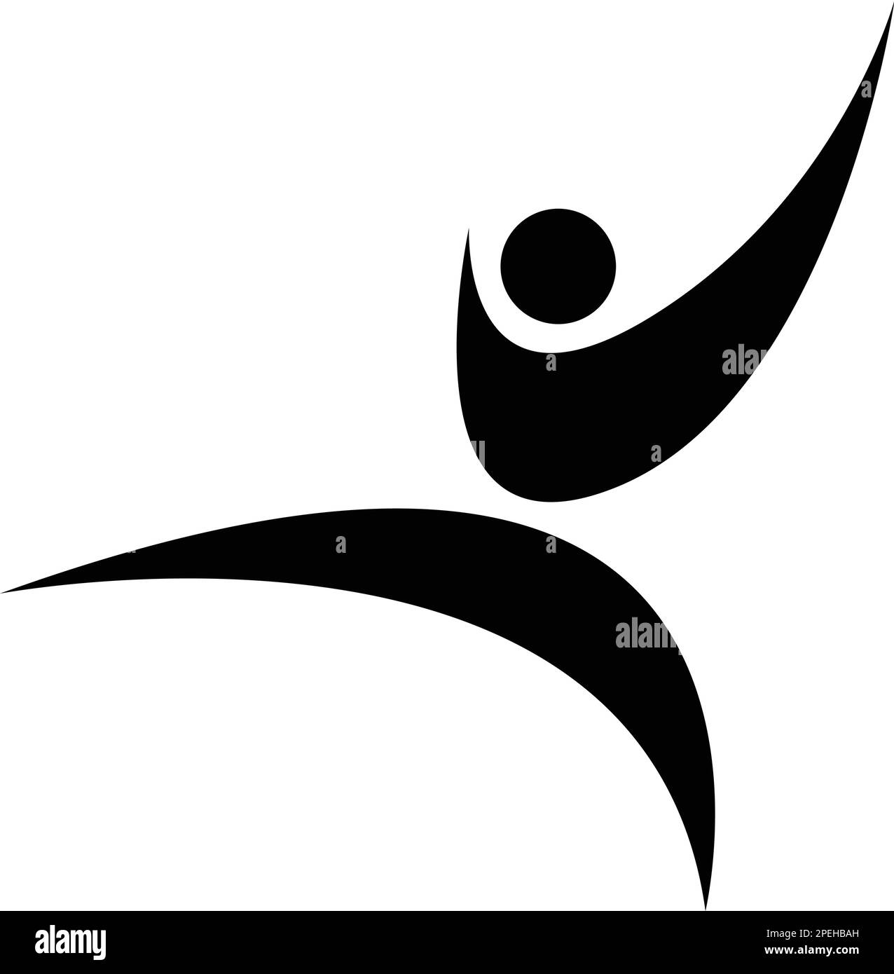 modèle vectoriel de logo sportif d'icône de gymnastique Illustration de Vecteur