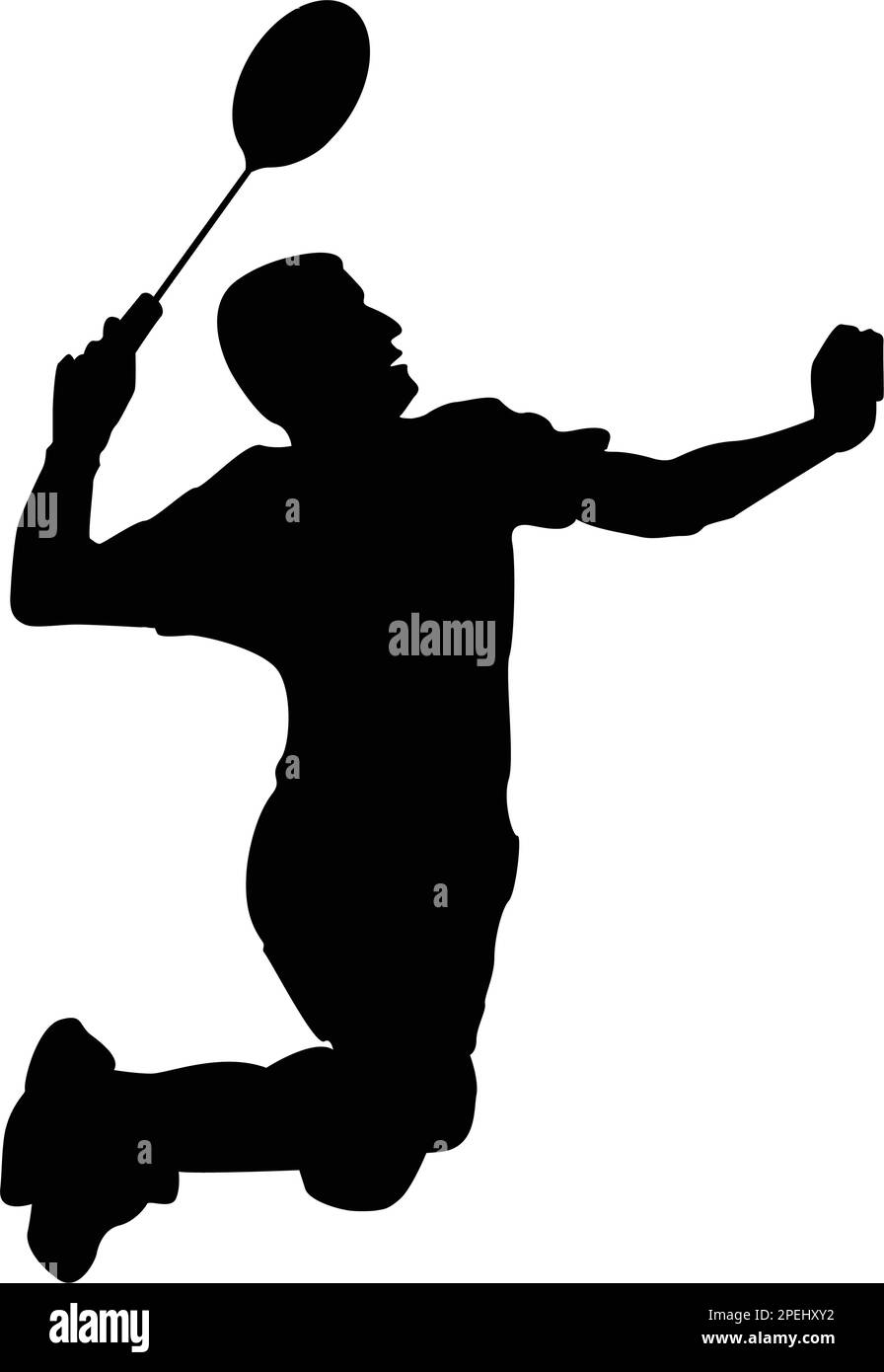 badminton saut smash logo icône vektor template Illustration de Vecteur
