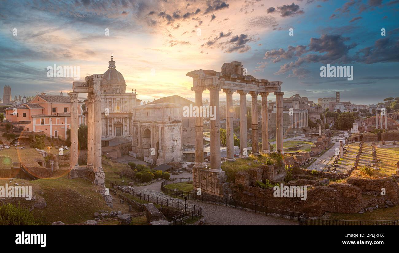 Forum romain, Rome, Italie Banque D'Images