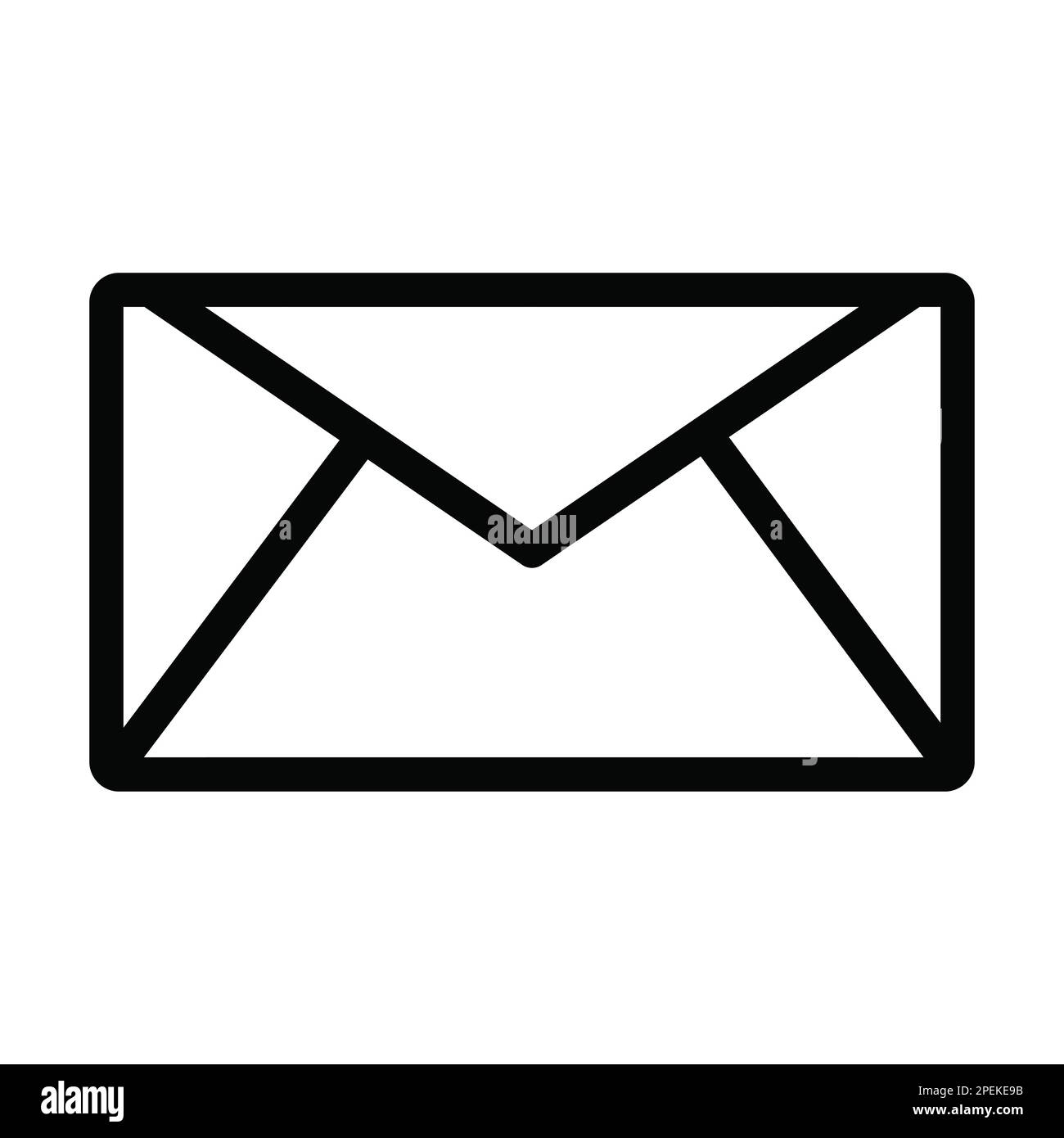 Icône d'e-mail Vector Thick Line pour une utilisation personnelle et commerciale. Banque D'Images