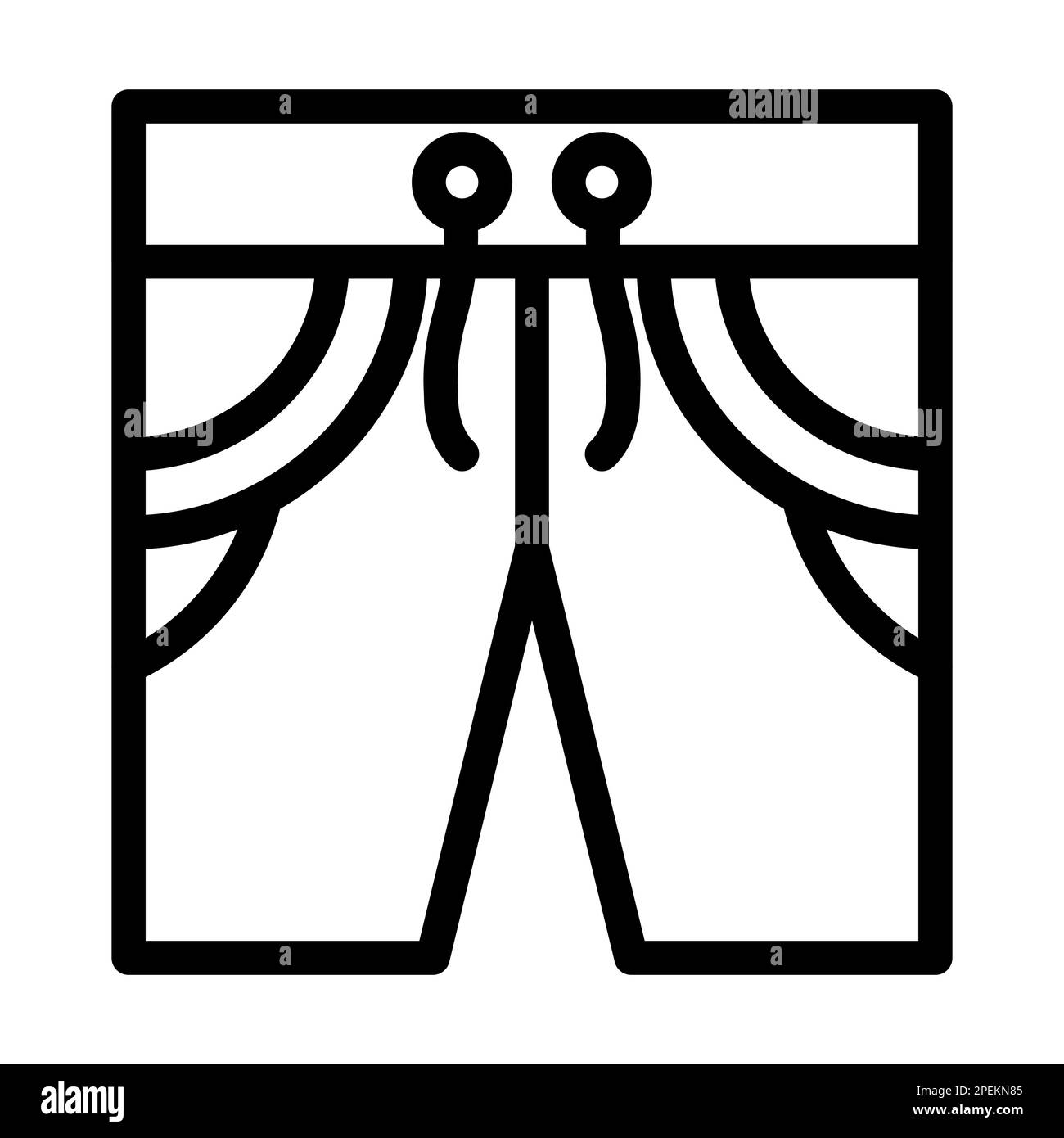 Icône de ligne épaisse à vecteur court pour une utilisation personnelle et commerciale. Banque D'Images