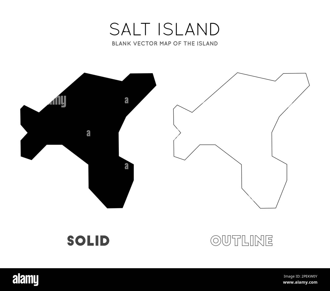 Carte de Salt Island. Borders of Salt Island pour votre infographie. Illustration vectorielle. Illustration de Vecteur