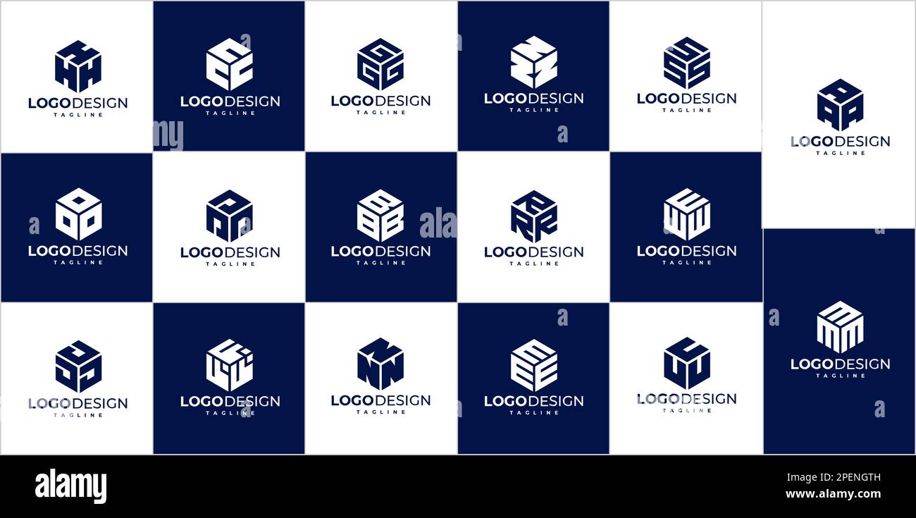 Logo Lettermark. Acronyme logo. Logo hexagonal. Illustration de Vecteur Logo Lettermark. Acronyme logo. Logo hexagonal. Illustration de Vecteur