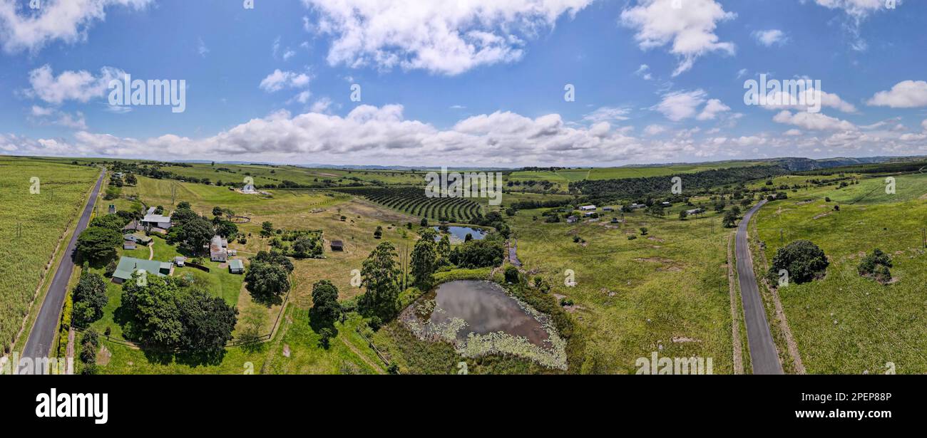 Vue sur les drones à la gorge d'Oribi près de Port Shepstone en Afrique du Sud Banque D'Images