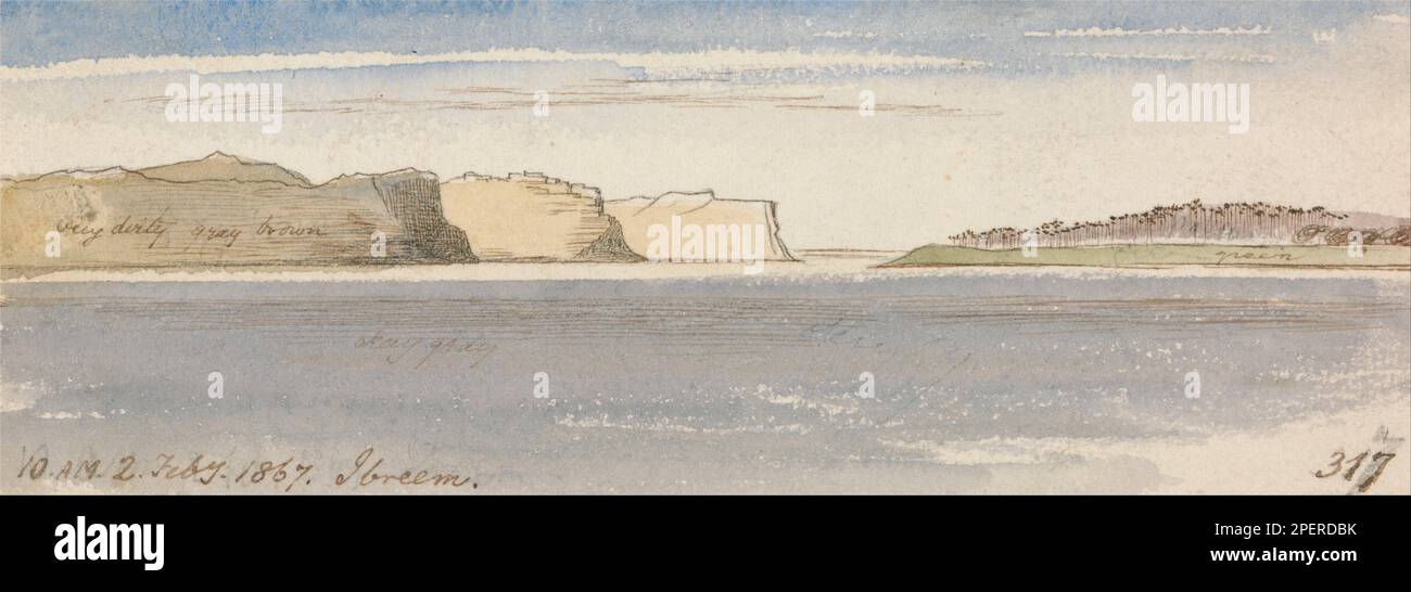 Ibreem, 10 h 00, 2 février 1867 (317) 1867 par Edward Lear Banque D'Images