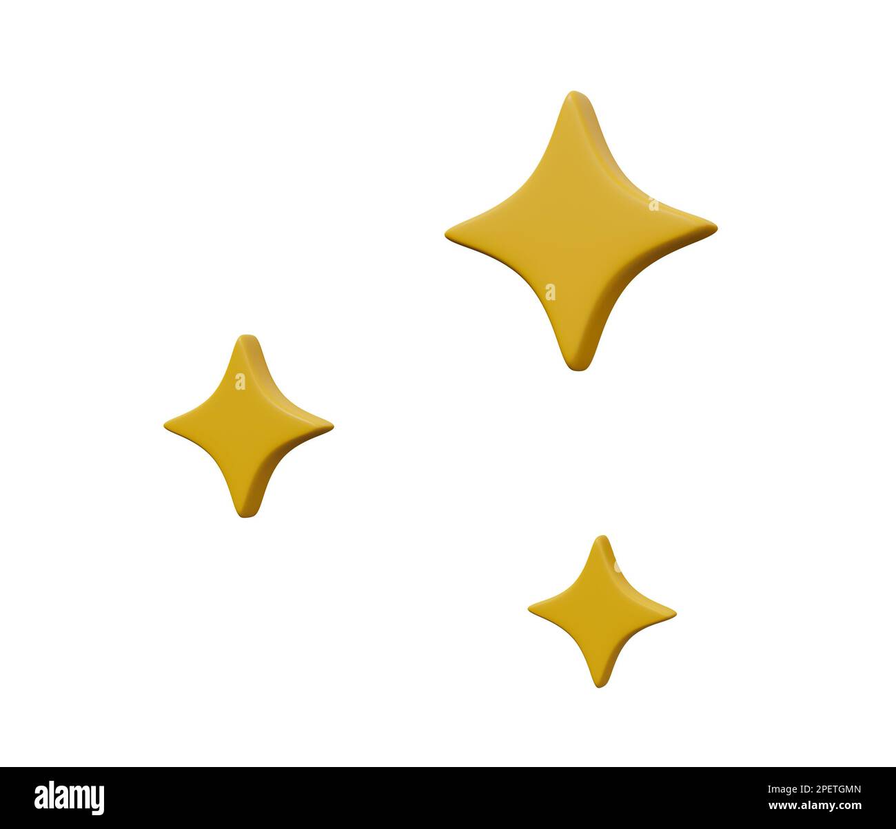 icône star sparkle 3d. Banque D'Images