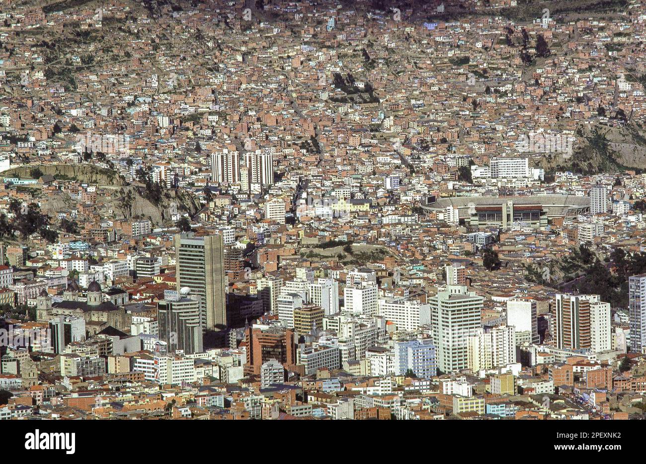 VILLES, BOLIVIE. La Paz. - Vue générale de la ville. - L054-4. Banque D'Images