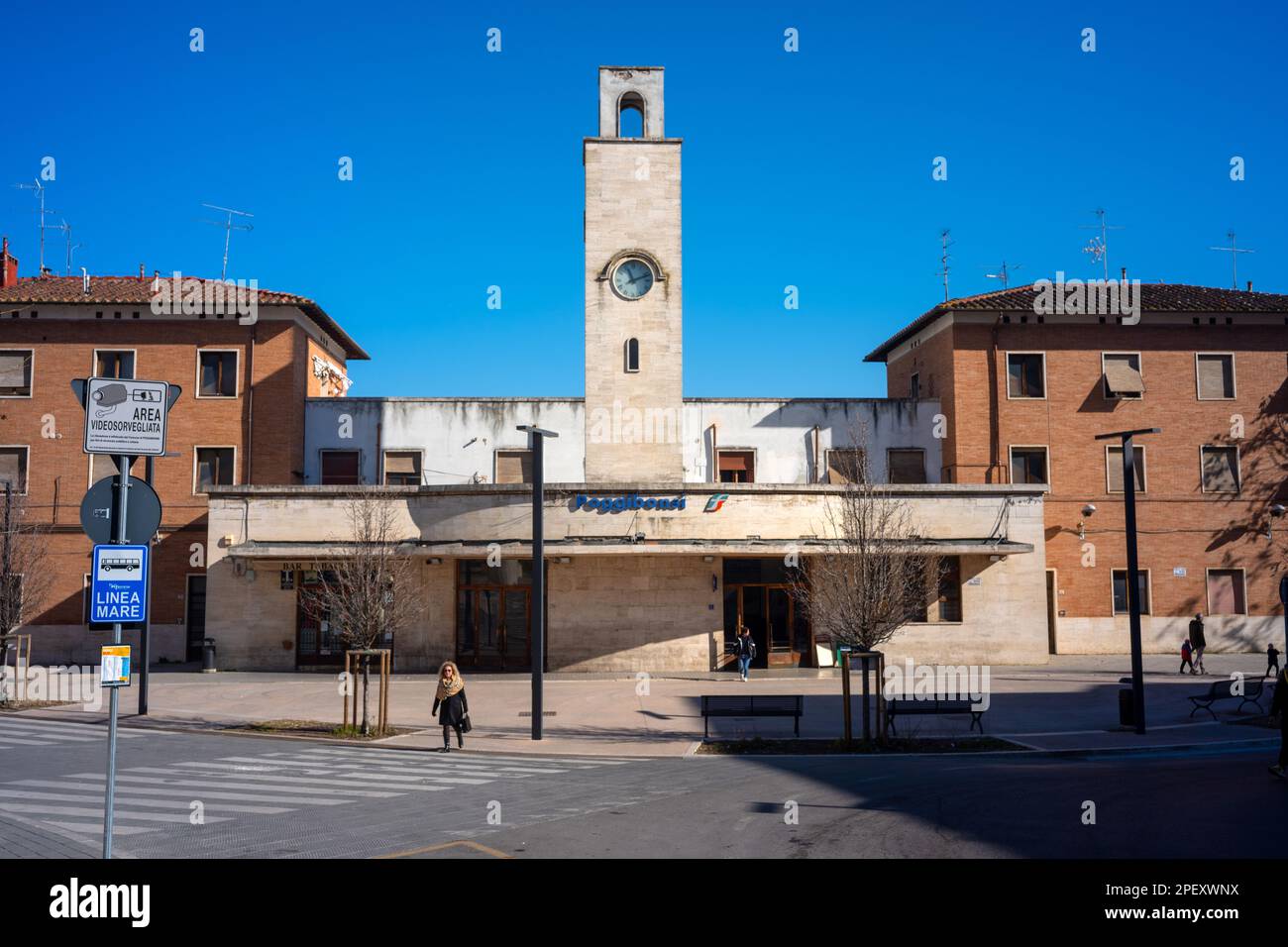 Gare de Poggibonsi en Toscane, Italie. Banque D'Images