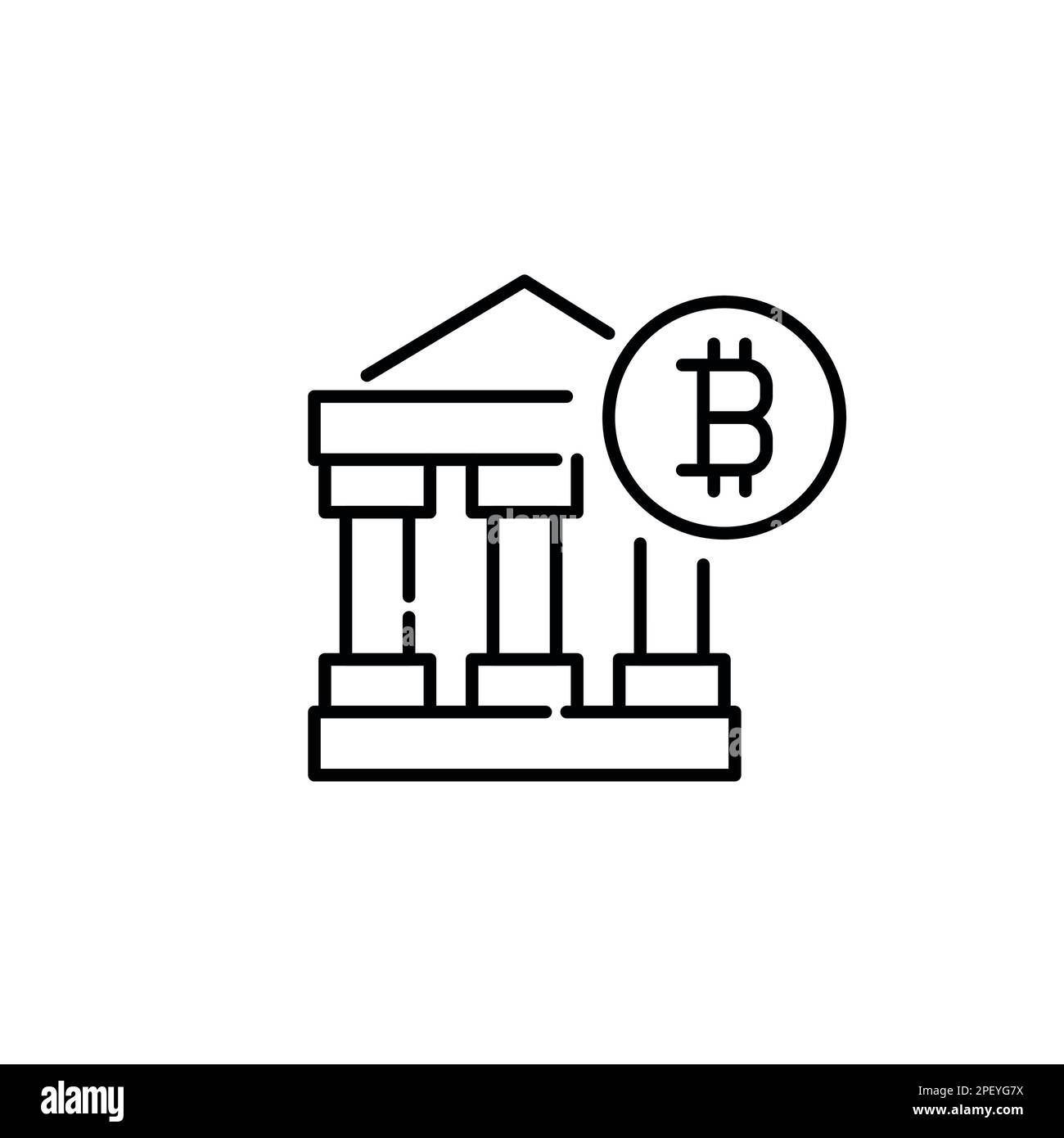 Blockchain crypto-monnaie. Mode de paiement moderne et avancé sur le plan  technologique. Pixel parfait, contour modifiable Image Vectorielle Stock -  Alamy