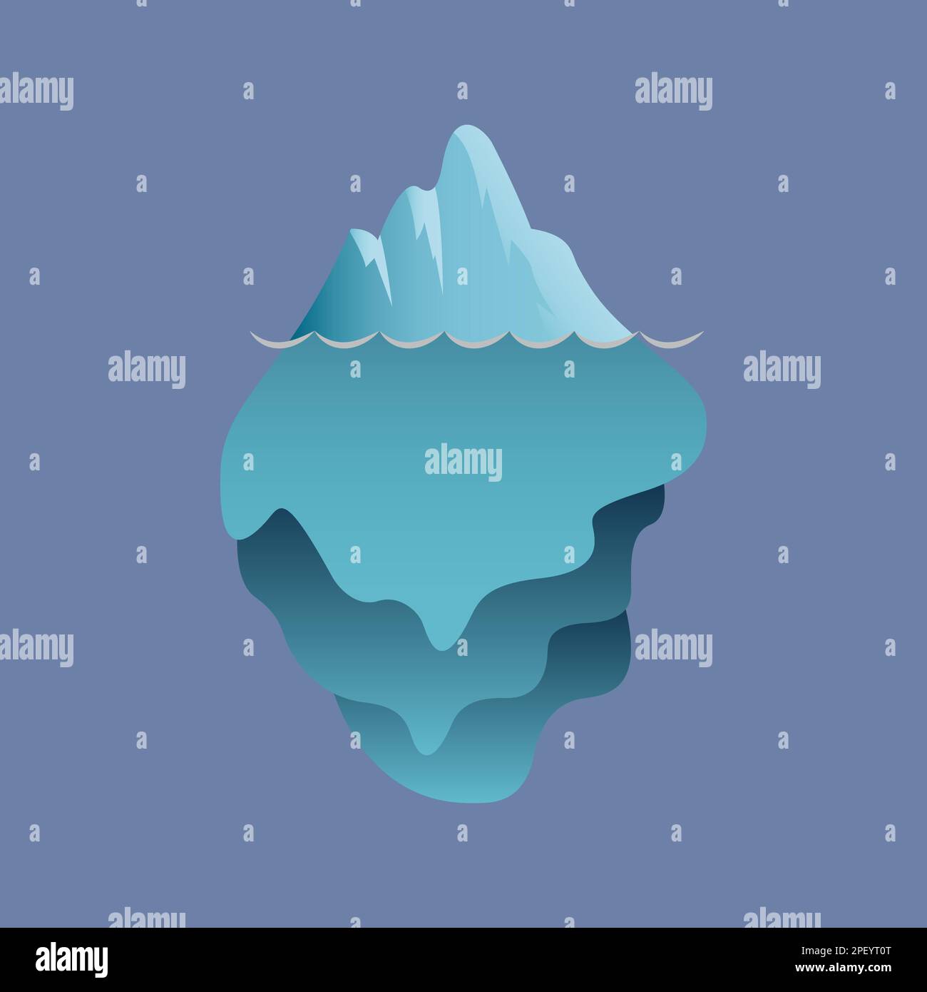 Iceberg flottant sur l'océan Illustration de Vecteur
