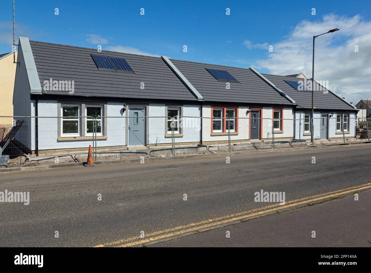 Nouvelles maisons par North Ayrshire Council, Harborside, Irvine, North Ayrshire, Écosse, ROYAUME-UNI Banque D'Images