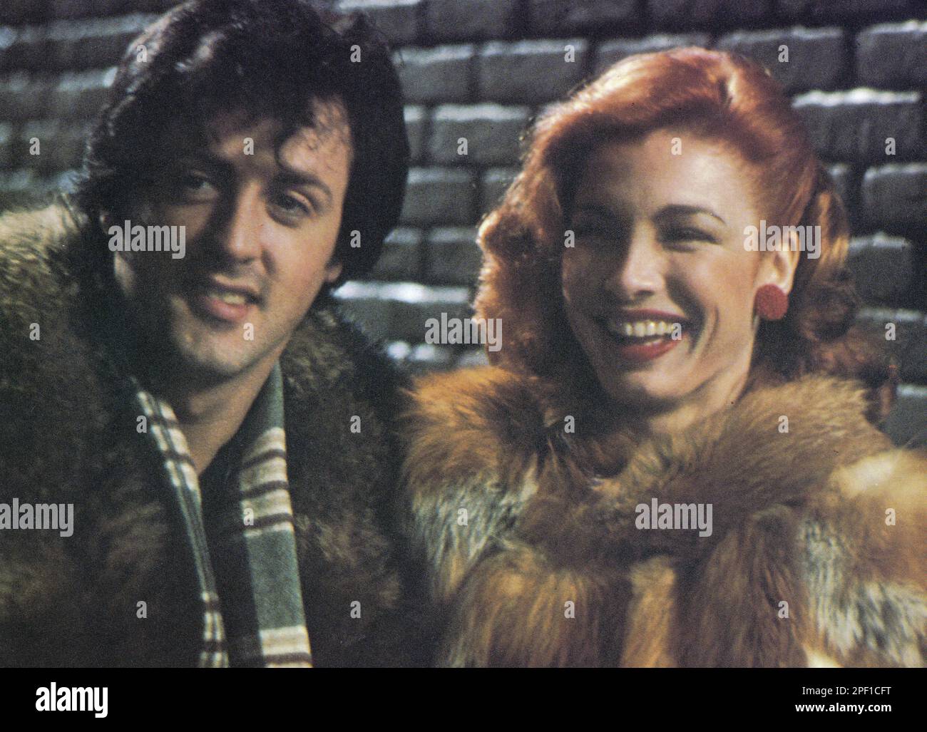 Sylvester Stallone, Anne Archer, sur le tournage du film, « Paradise Alley », Universal Pictures, 1978 Banque D'Images