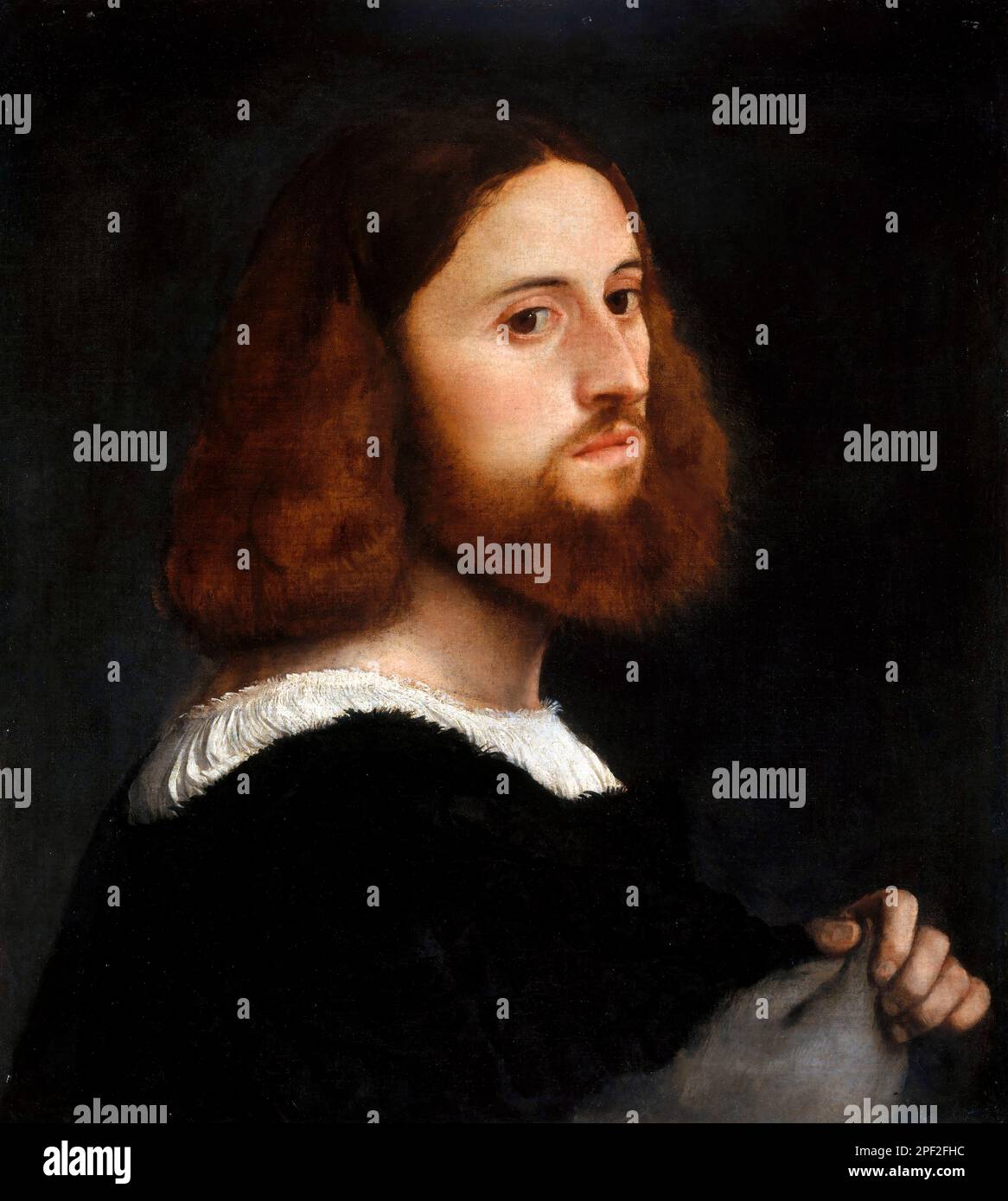 Portrait d'un homme par Titien (Tiziano Vecellio: 1490-1576), huile sur toile, vers 1515 Banque D'Images