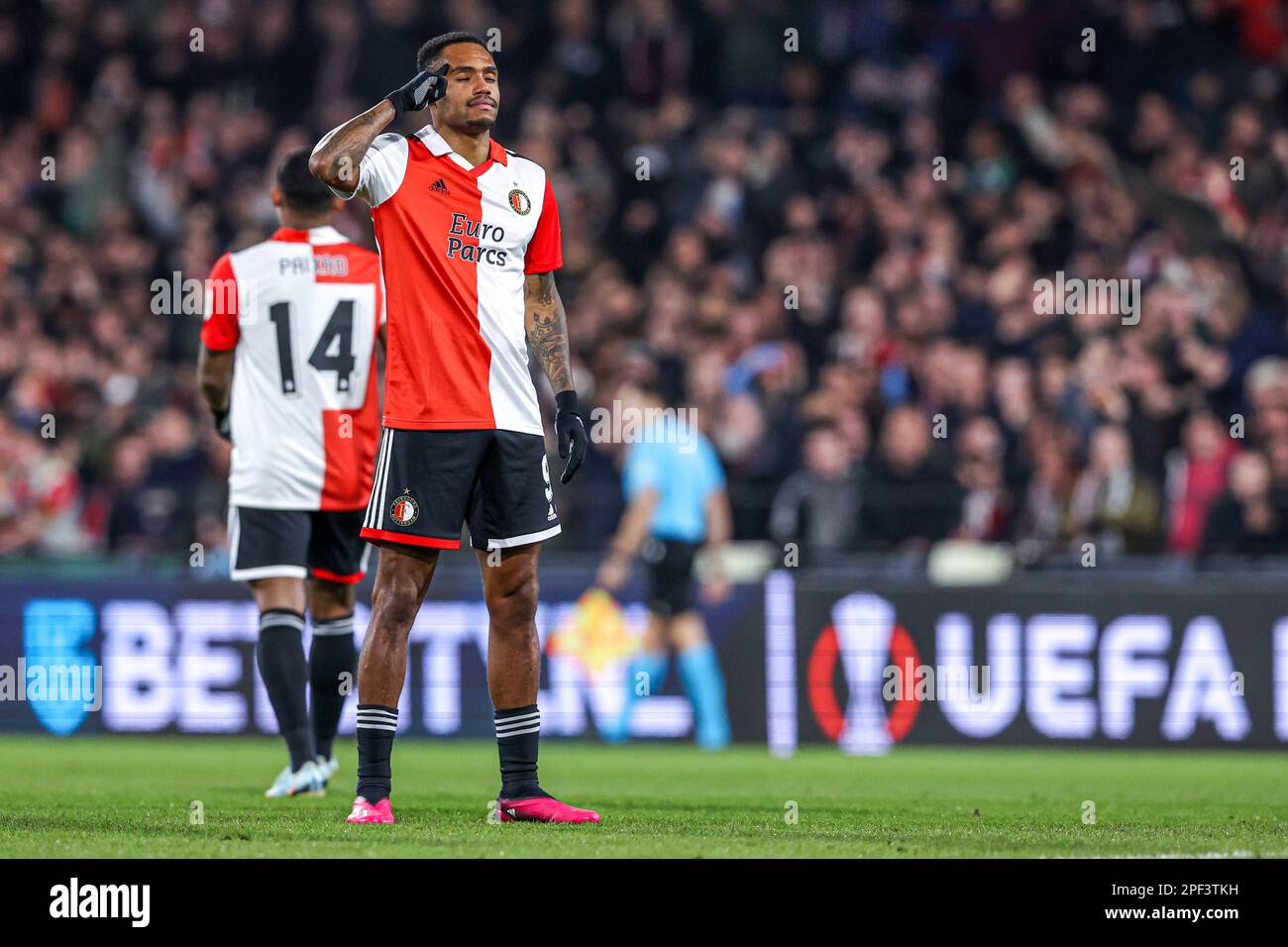 ROTTERDAM, PAYS-BAS - MARS 16: Danilo de Feyenoord lors de l'UEFA Europa League Round de 16 - Leg Two match entre Feyenoord et Shakhtar Donetsk au Stadion Feijenoord de Kuip on 16 mars 2023 à Rotterdam, pays-Bas (photo de Ben gal/Orange Pictures) Banque D'Images