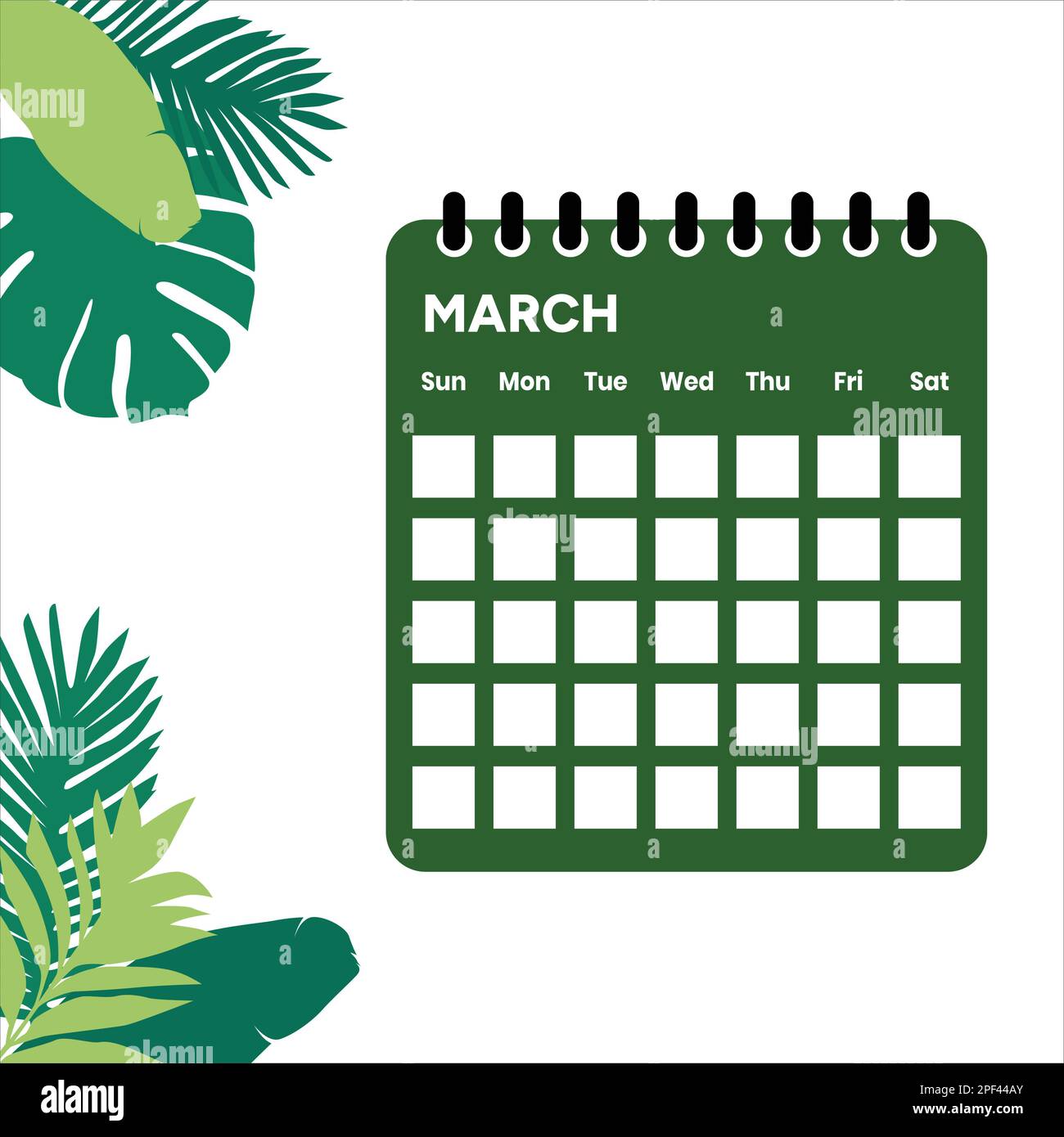 Calendrier de mars Illustration de Vecteur