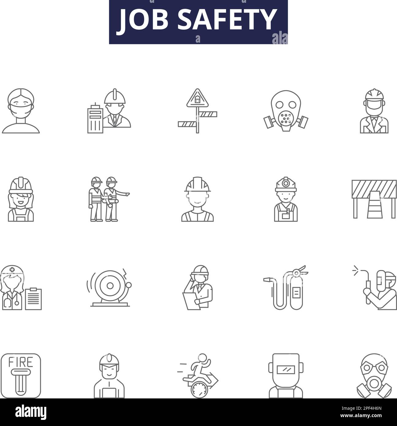 Symboles et panneaux vectoriels de la ligne de sécurité du travail ...