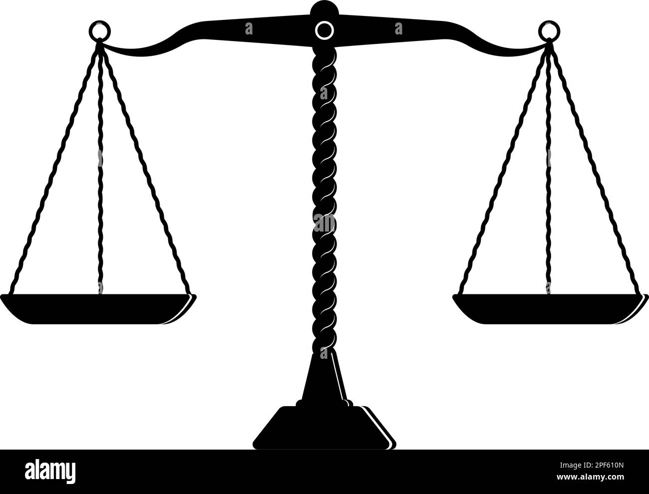 Symbole de l'icône Balance des échelles. Illustration vectorielle plate Illustration de Vecteur