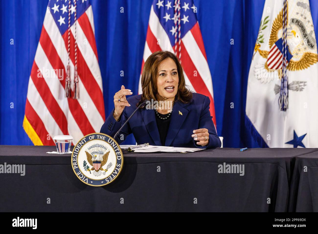 Des Moines, ÉtatsUnis. 16th mars 2023. Le viceprésident Kamala Harris