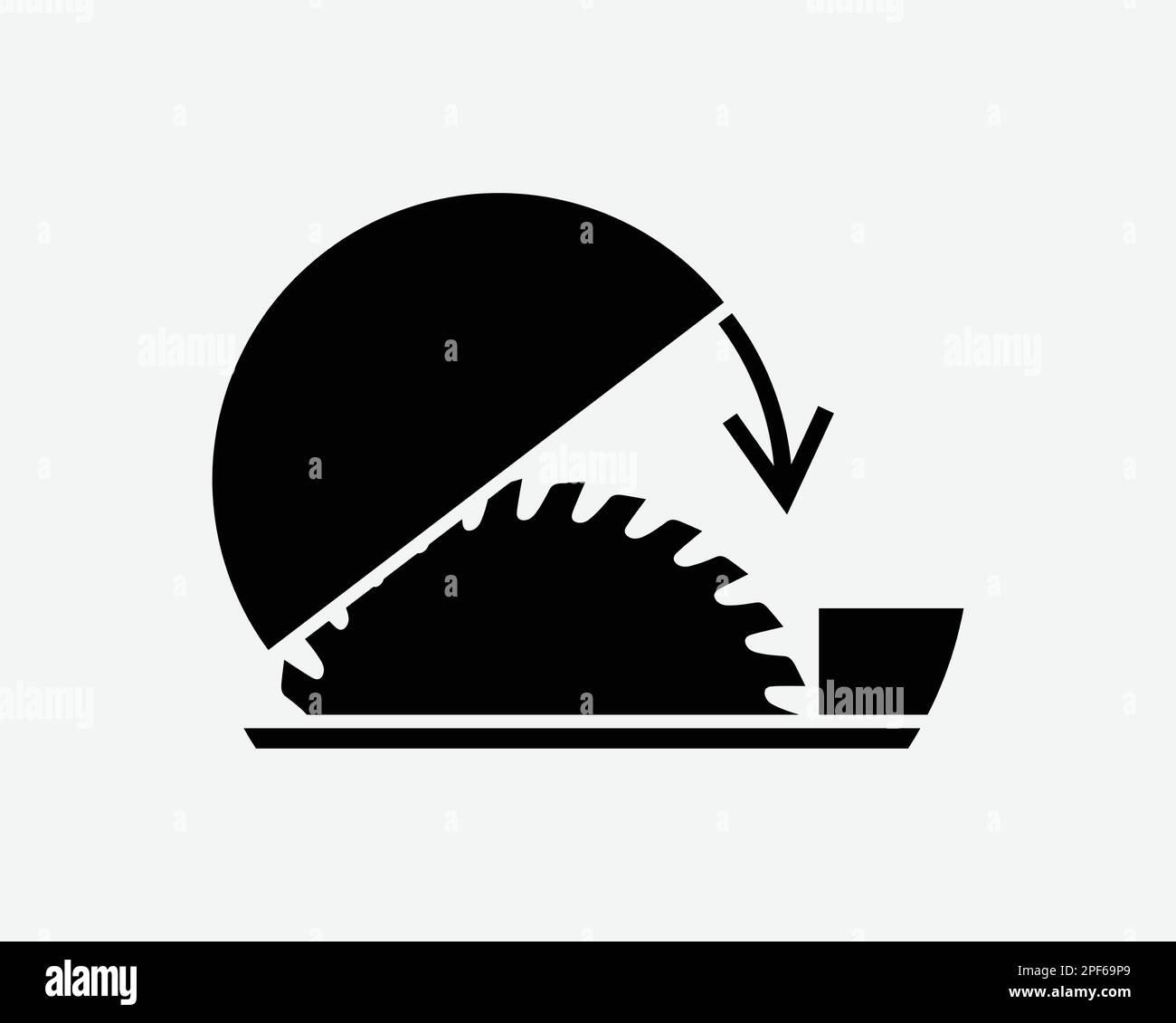 Scie à table coupe-métal machine de menuiserie Noir blanc Silhouette symbole icône signe graphique Clipart Illustration Illustration pictogramme vecteur Illustration de Vecteur