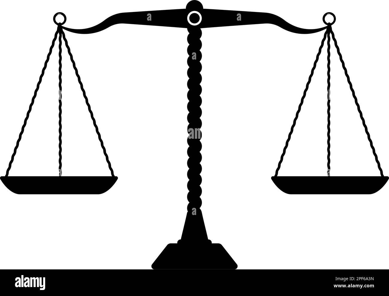 Symbole de l'icône Balance des échelles. Illustration vectorielle plate Illustration de Vecteur