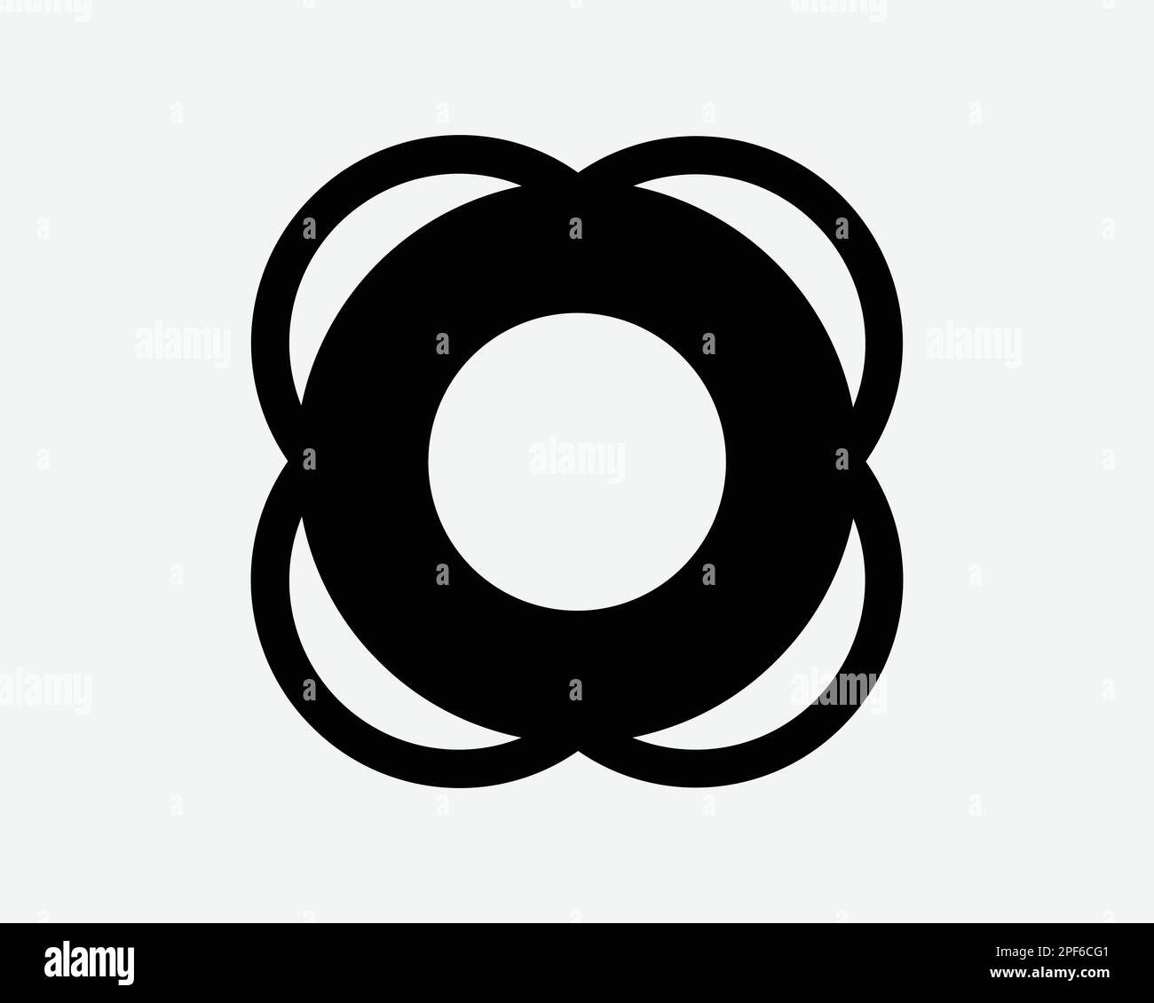 Lifbuoy LifeRing Lifesaver Flotation Ring sauvetage Flottation tube Black White Silhouette signe symbole icône Graphic Clipart Illustration pictogramme VE Illustration de Vecteur