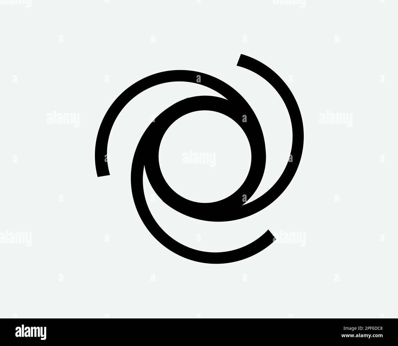 Tornado Icon Twister spirale rotation rotation tourbillon rotation vecteur Noir blanc Silhouette symbole signe graphique Clipart Illustration pictogramme Illustration de Vecteur