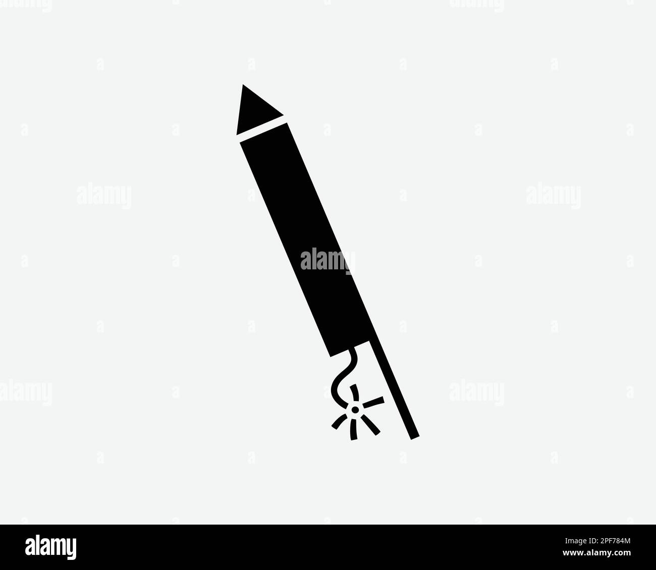 Firework Rocket Icon Fireworks Launcher Firecracker Sparkle Vector Noir blanc Silhouette symbole signe graphique Clipart Illustration pictogramme Illustration de Vecteur