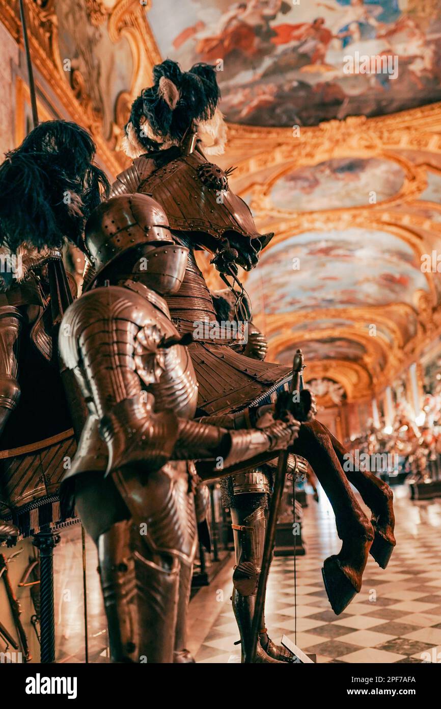 Turin, Piémont, Italie - 23 juin 2022 : le Palais Royal. Luxueux et luxueux intérieurs baroques du Palazzo Reale Banque D'Images