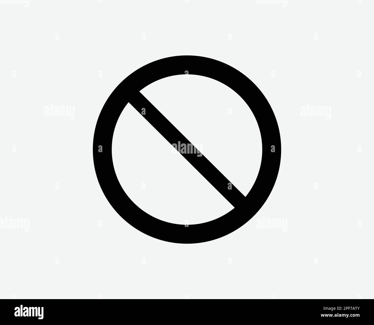 Panneau d'interdiction ne peut pas interdire vide Noir blanc Silhouette symbole icône signe graphique Clipart Illustration Illustration pictogramme vecteur Illustration de Vecteur