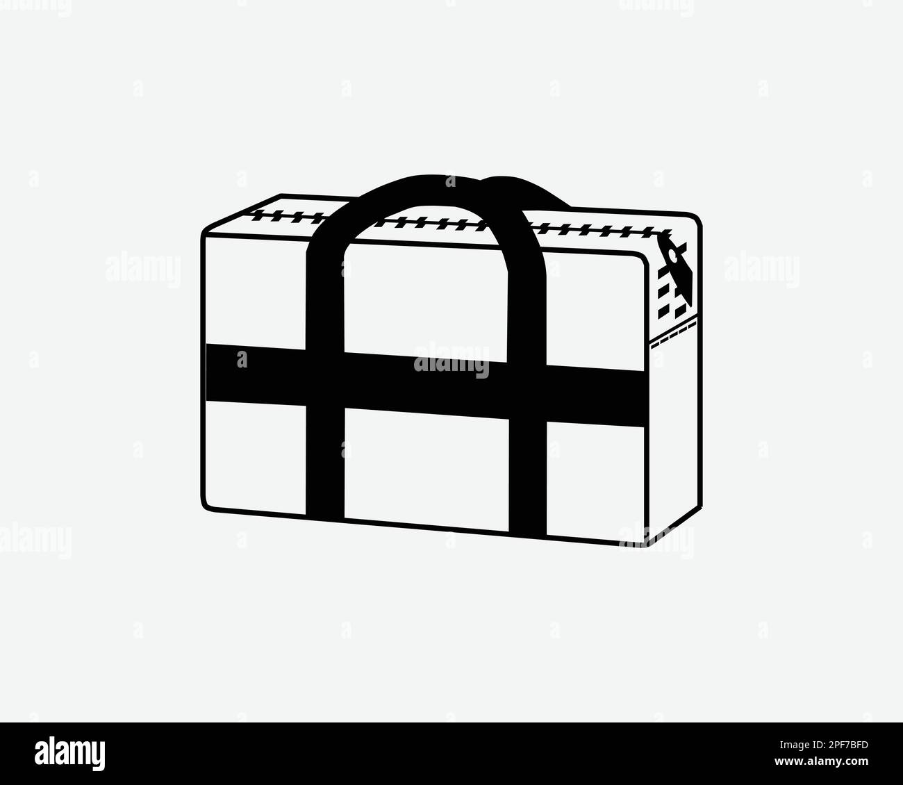 Sac à main Sac à bandoulière porte-bagages Noir blanc Silhouette signe symbole icône graphique Clipart Illustration Illustration pictogramme vecteur Illustration de Vecteur