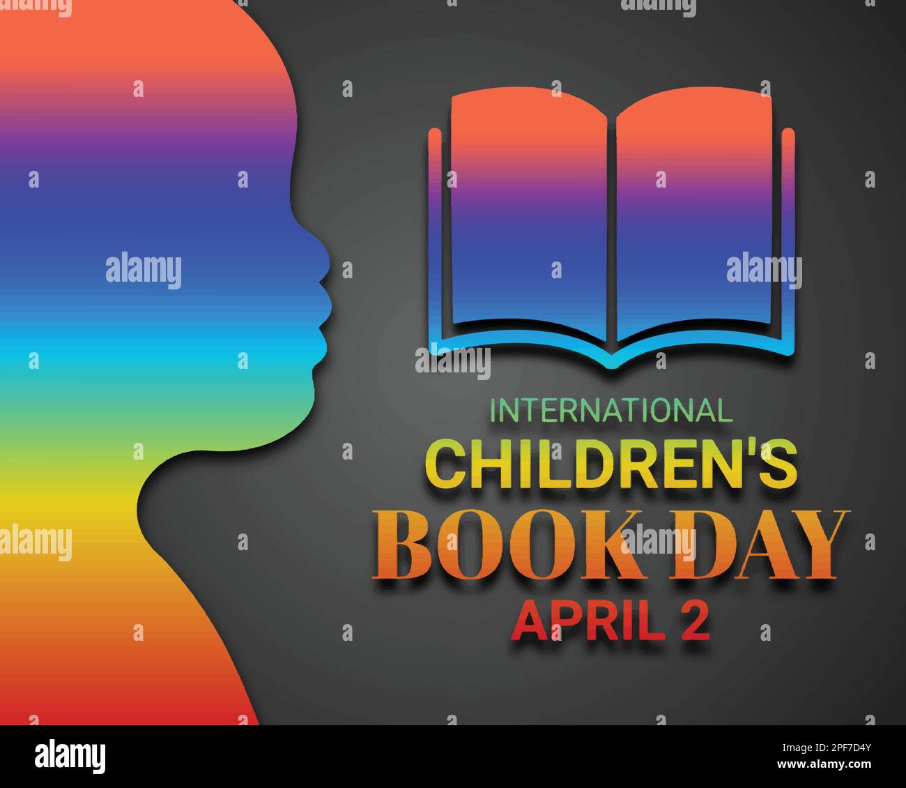 Journée internationale du livre des enfants. Illustration vectorielle d'un arrière-plan pour la journée des enfants. Illustration de Vecteur