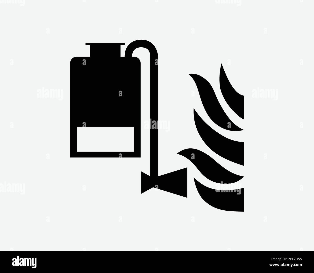 Applicateur en mousse portable anti-incendie extincteur Noir blanc Silhouette symbole icône Clipart Graphic Graphisme Illustration Illustration Vector Illustration de Vecteur