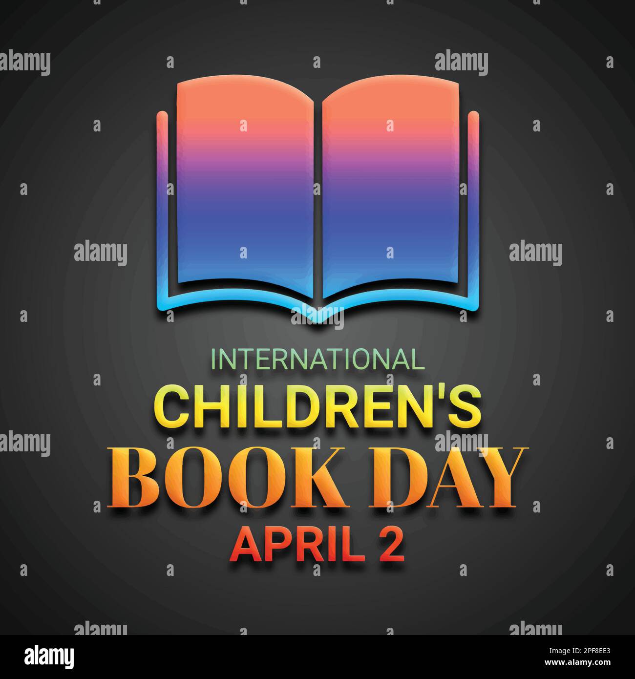 Journée internationale du livre des enfants. Illustration vectorielle d'arrière-plan avec livre. Illustration de Vecteur