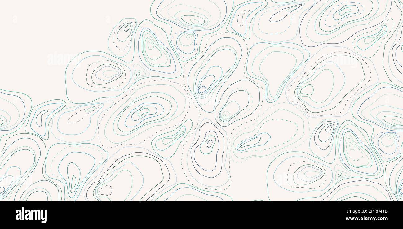 Carte topographique abstraite. Lignes de carte topographique fluides, contour d'arrière-plan. Le motif d'isolignes de grille géographique peut être utilisé pour le fond d'écran, le motif fi Illustration de Vecteur