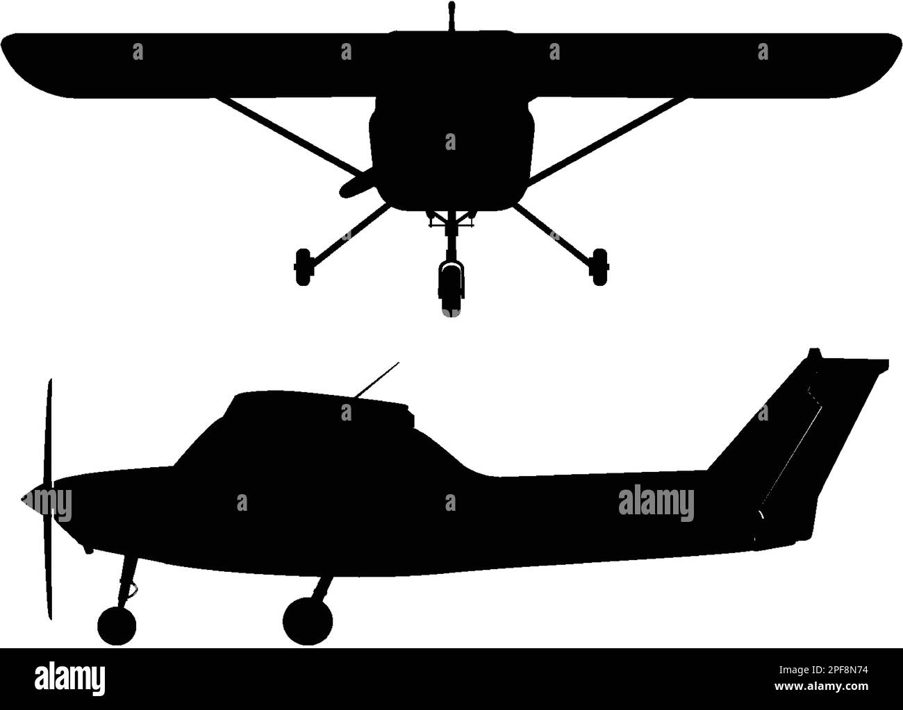 Illustration de la conception Silhouette Vector pour avions légers Illustration de Vecteur