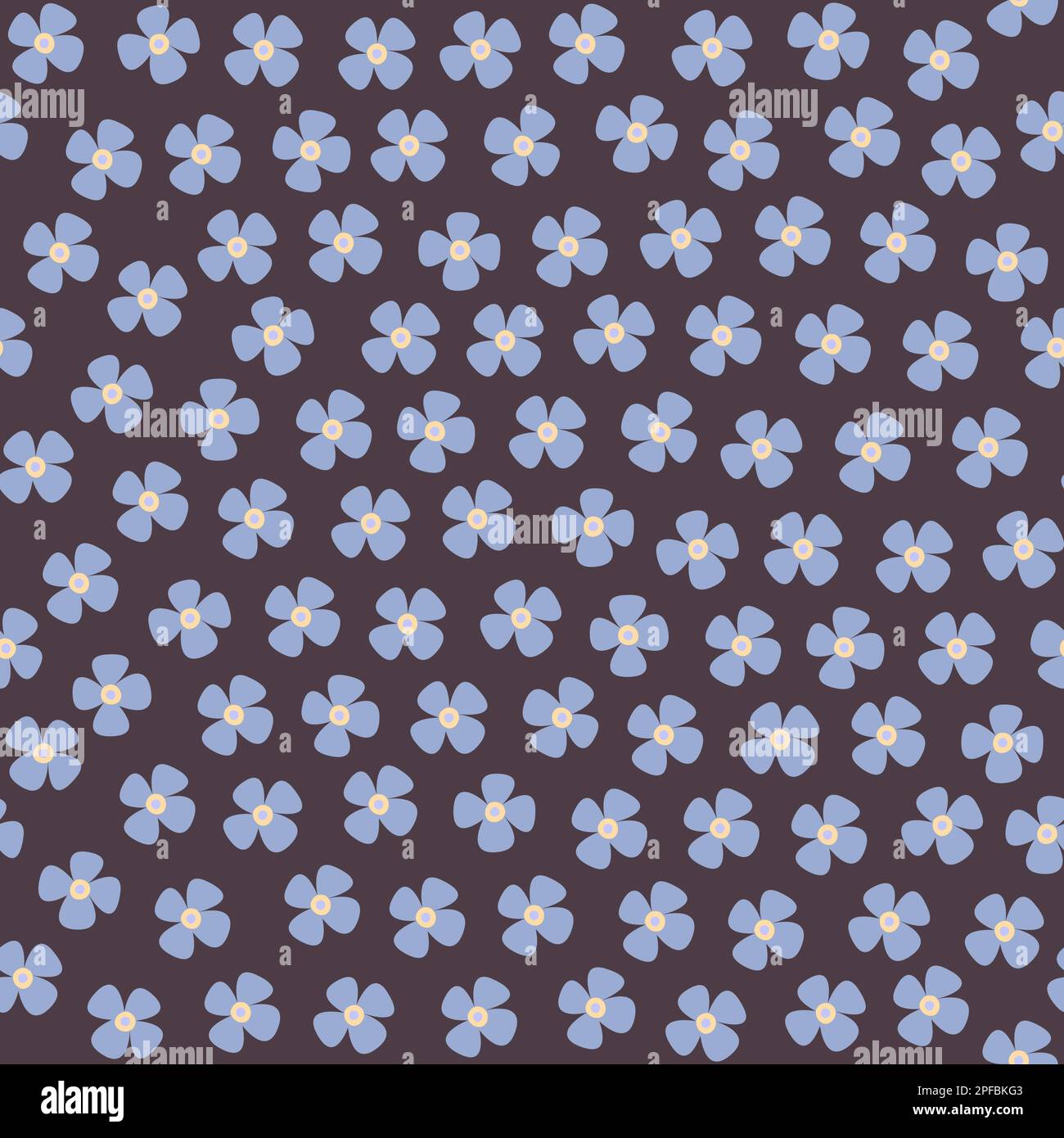 Fond floral pastel. Motif sans couture avec petites fleurs isolées bleues. Décor raster élégant. Idéal pour l'imprimé vêtements Banque D'Images