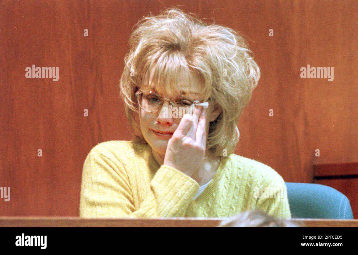 Mikki Smith sister of Jill Allen gives testimony during the Mikki Smith sister of Jill Allen gives testimony during the