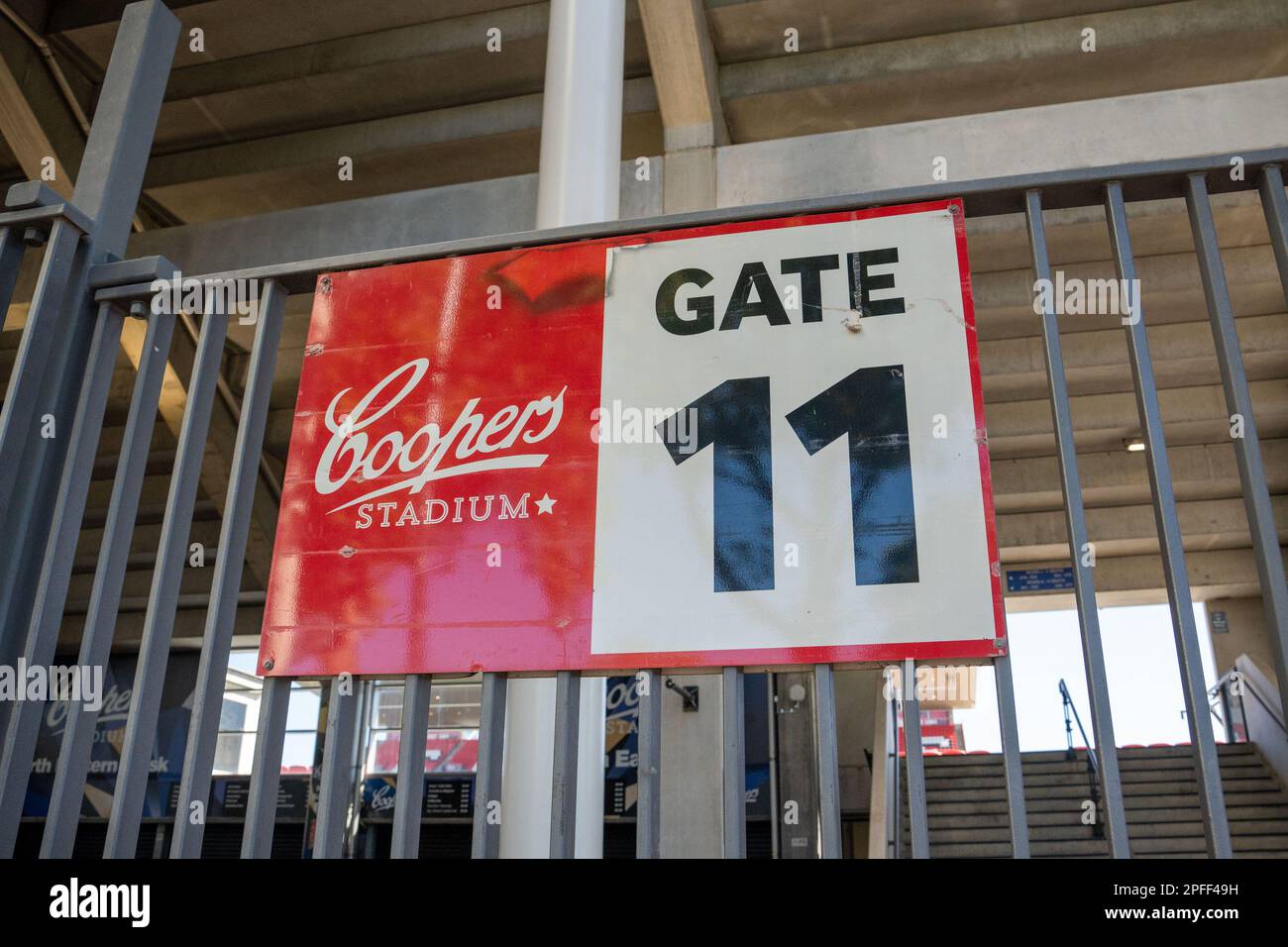 Adélaïde, Australie. 17th mars 2023. Adélaïde, Australie méridionale, 17 mars 2023 : une vue à l'extérieur du stade avant le match Liberty A-League entre Adelaide United et Newcastle Jets au stade Coopers d'Adélaïde, en Australie. (NOE Llamas/SPP) crédit: SPP Sport Press photo. /Alamy Live News Banque D'Images