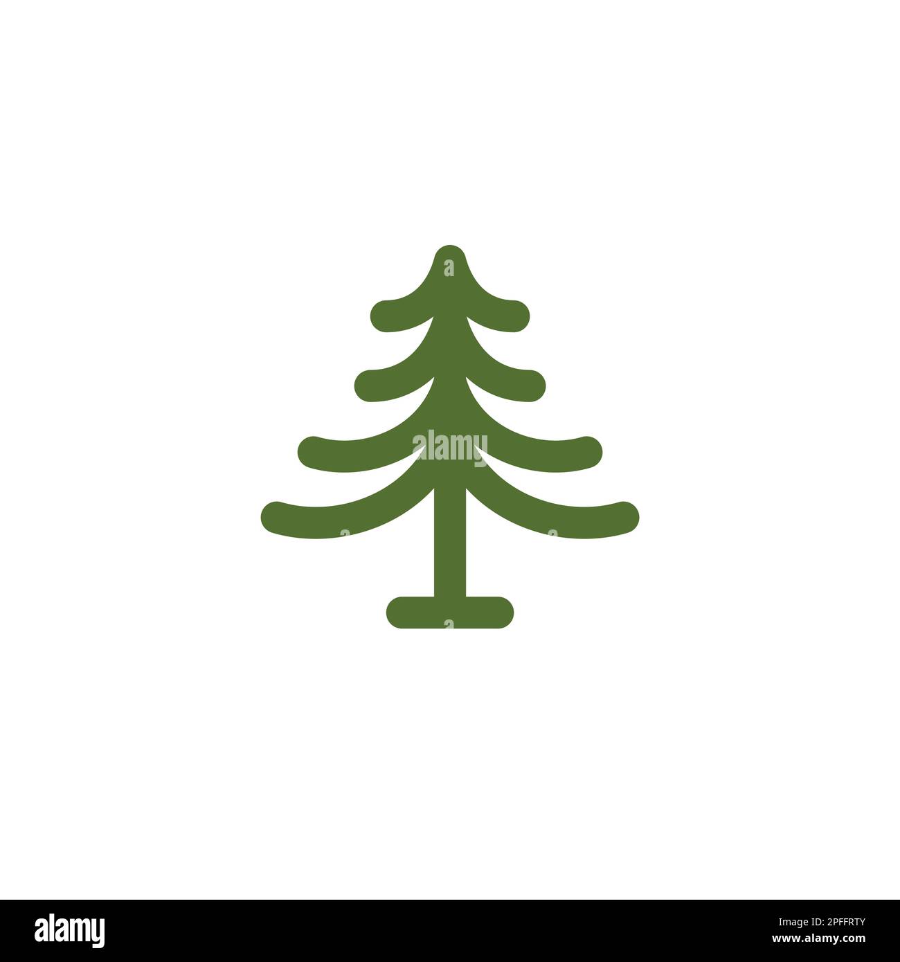 Logo Pine Design simple. Icône en pin moderne Illustration de Vecteur